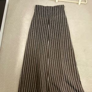 Moschino Brown Silk and White Mohair Maxi Skirt